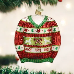 Old World Christmas Festive Christmas Sweater Ornament