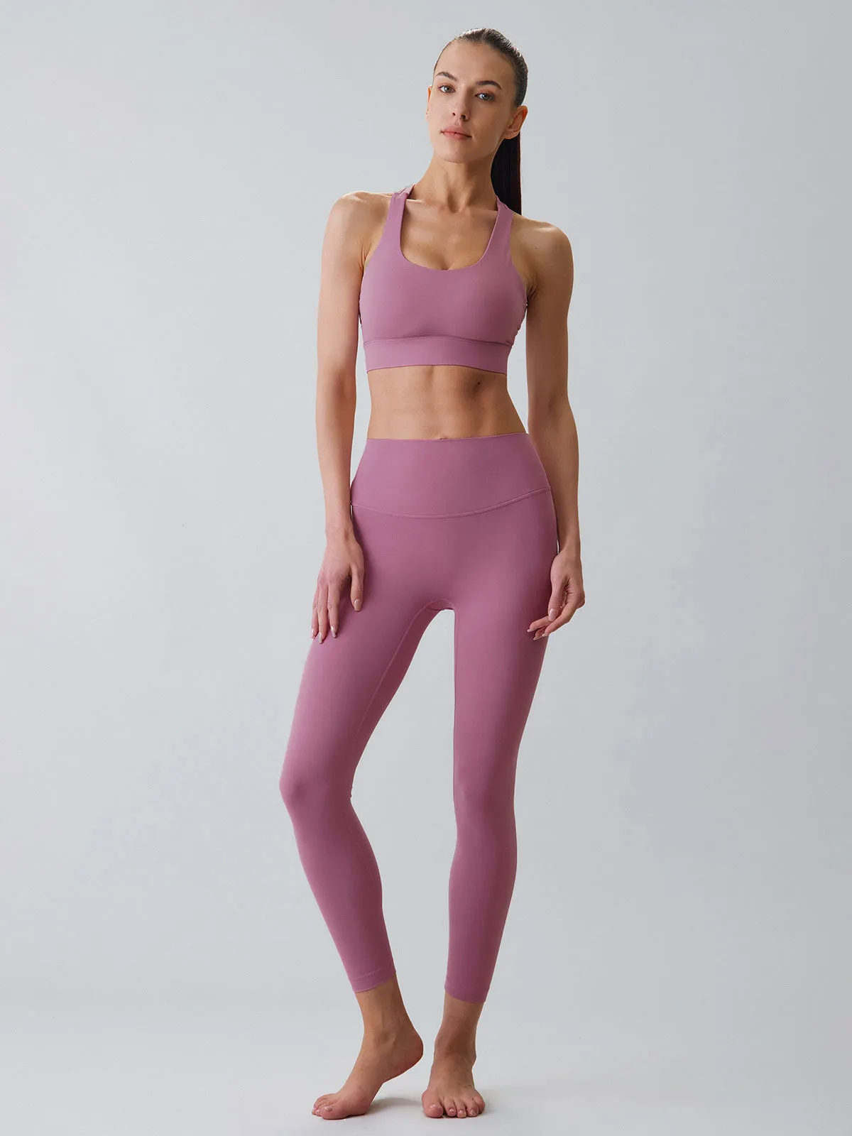 Pink High Waisted Leggings 24”