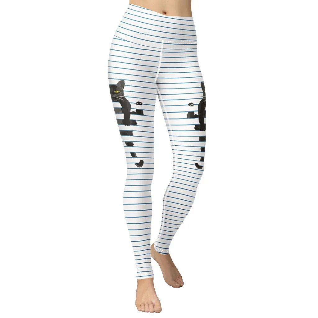 Sketchbook Cat Yoga Leggings