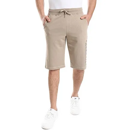 Stylish Printed Men's Shorts - Beige