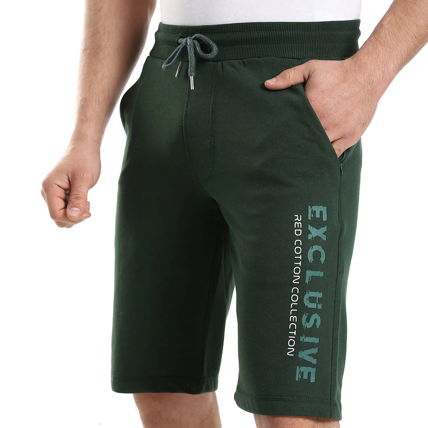 Stylish Printed Men's Shorts - Green