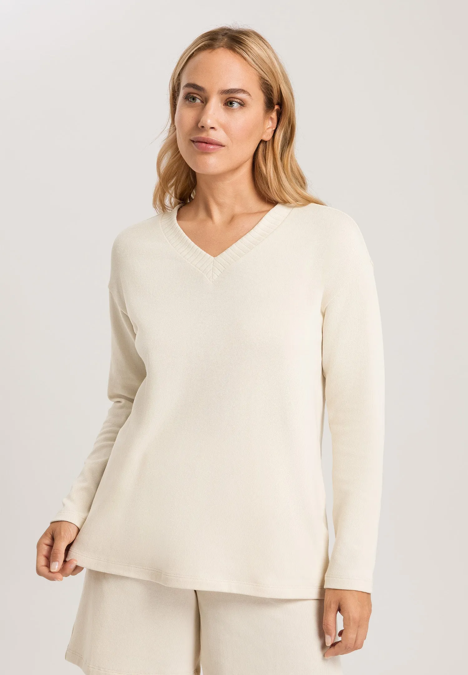 Summer Knits Ribbed-Trim Knit Top | Warm Sand 78826-1200