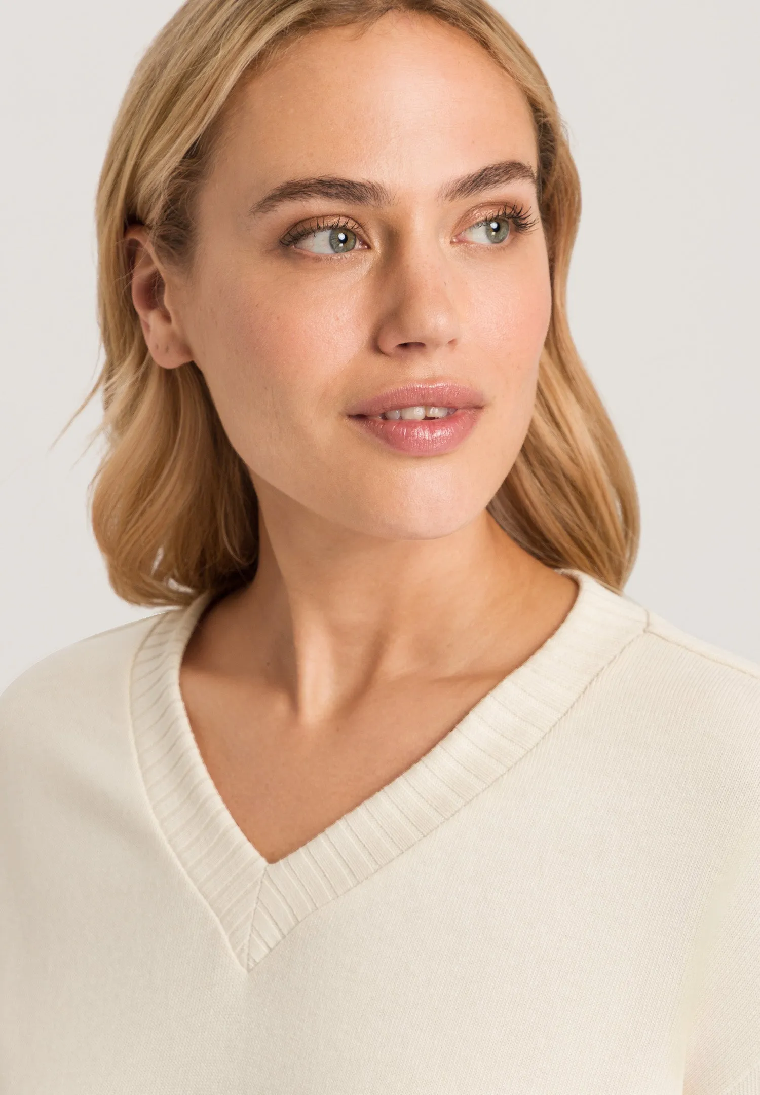 Summer Knits Ribbed-Trim Knit Top | Warm Sand 78826-1200