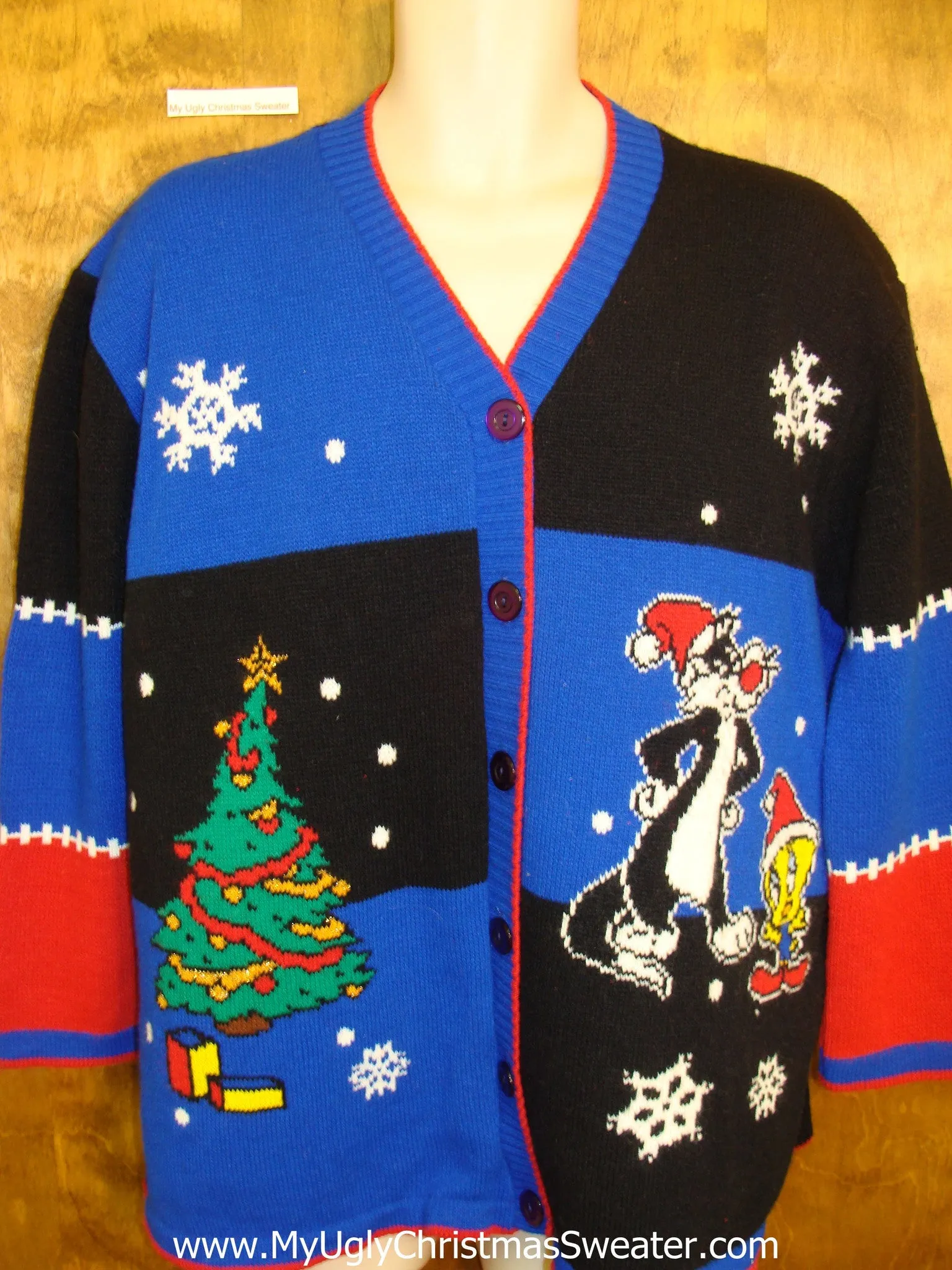 Sylvester and Tweety Bird Ugliest Bad Christmas Sweaters