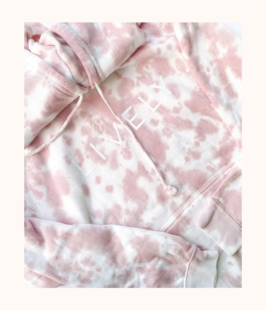 The Tie Dye Hoodie: Pink/White