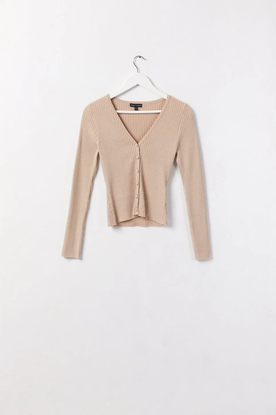 Uplifted Biscuit Rib Knit LS Cardigan