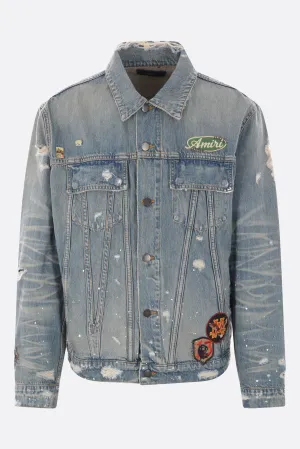 Vintage Pegasus Patchwork Denim Trucker Jacket