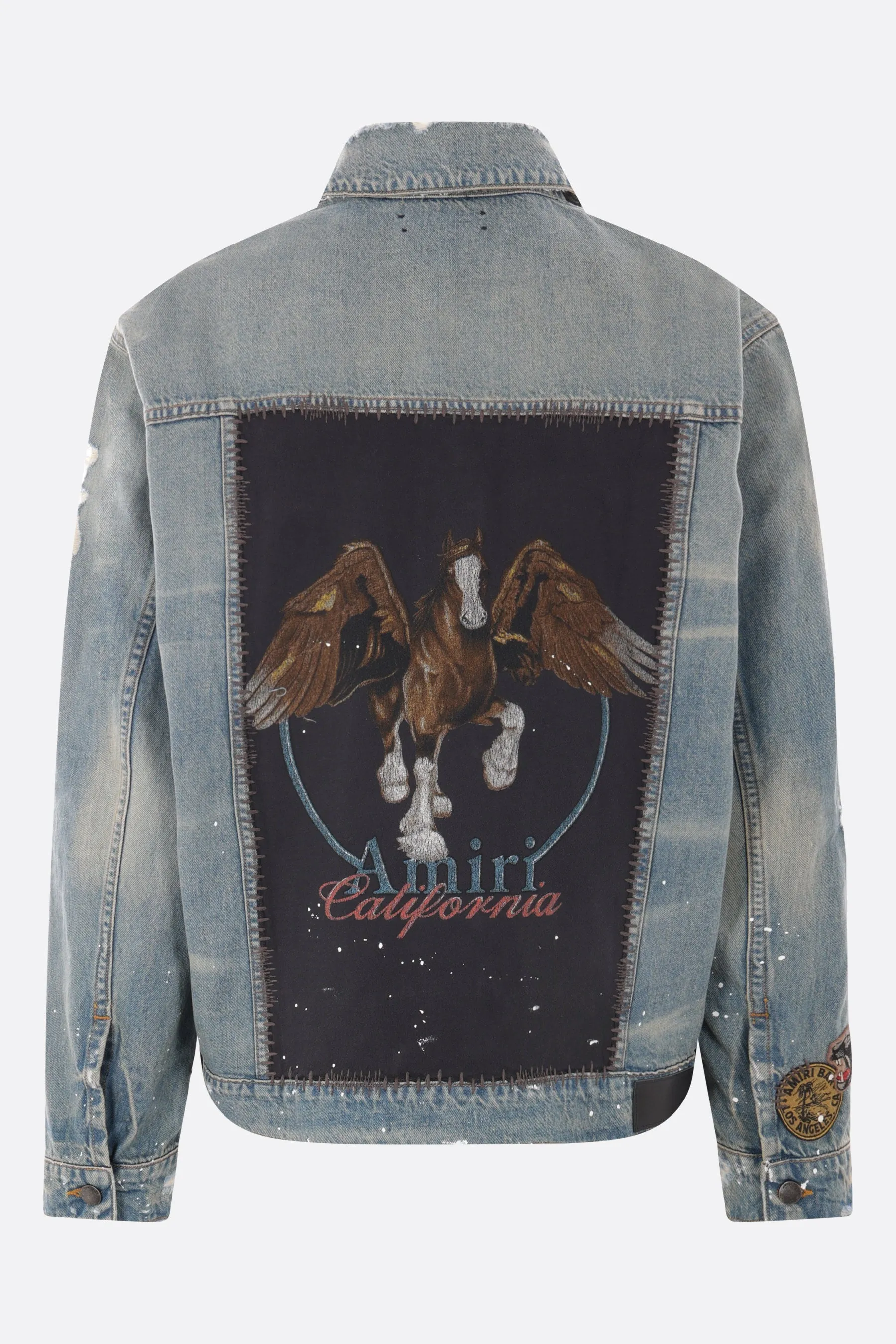 Vintage Pegasus Patchwork Denim Trucker Jacket