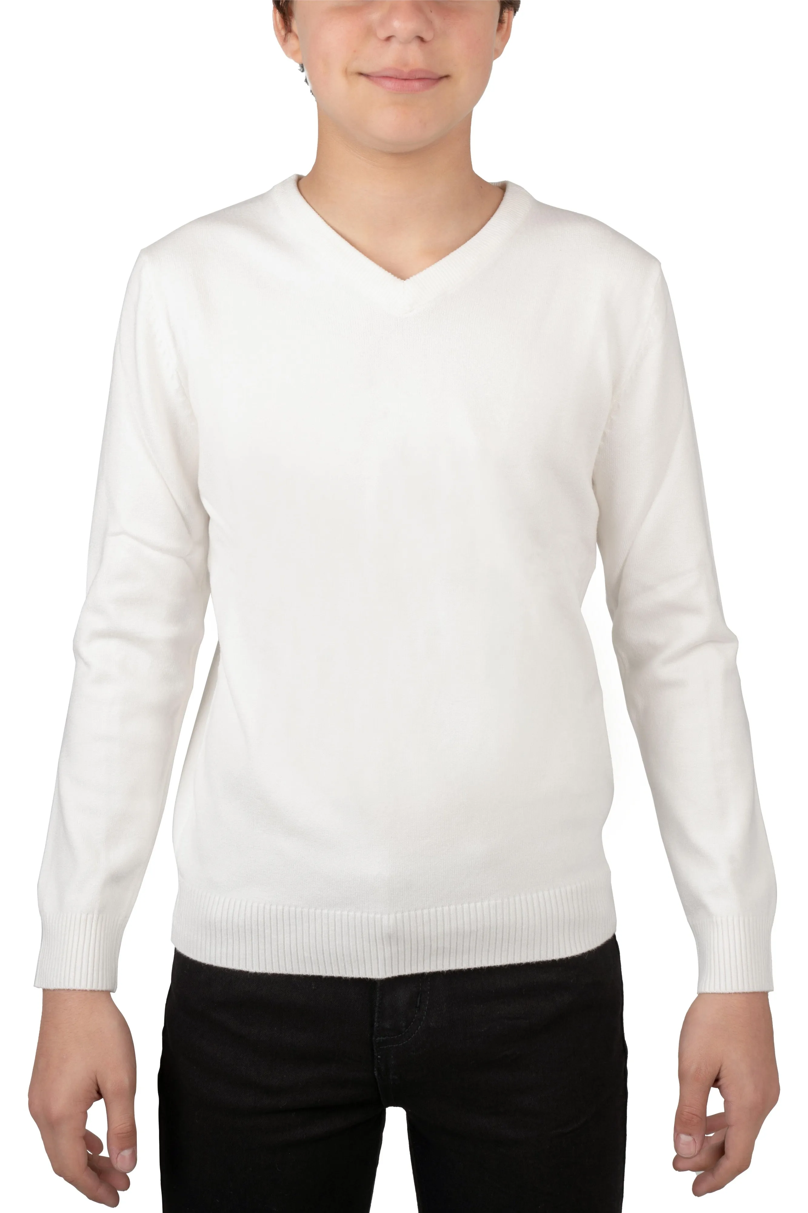 X RAY Boys and Kids Soft Slim Fit Middleweight Pullover Sweaters Basic V-Neck Sweater