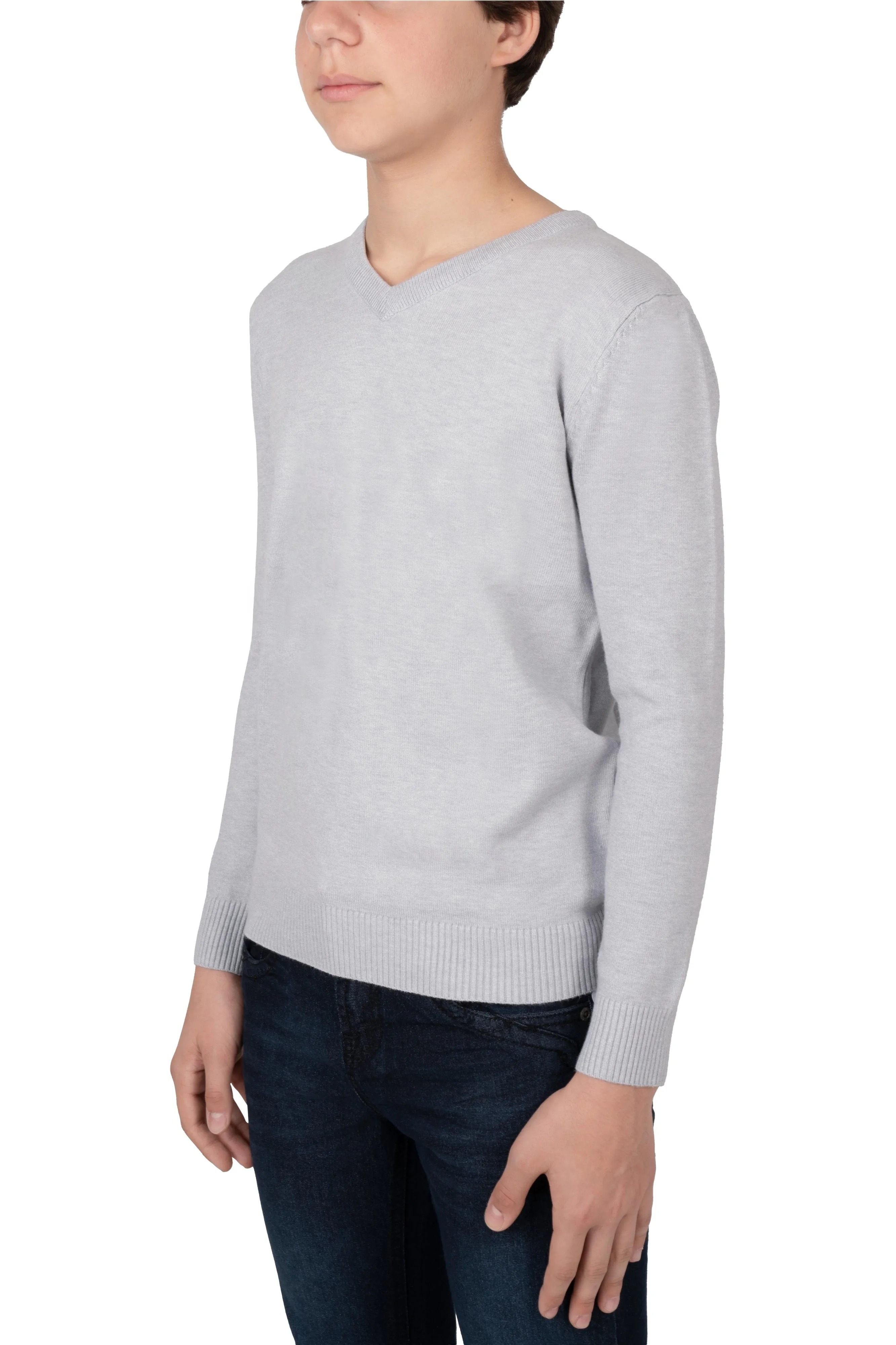 X RAY Boys and Kids Soft Slim Fit Middleweight Pullover Sweaters Basic V-Neck Sweater