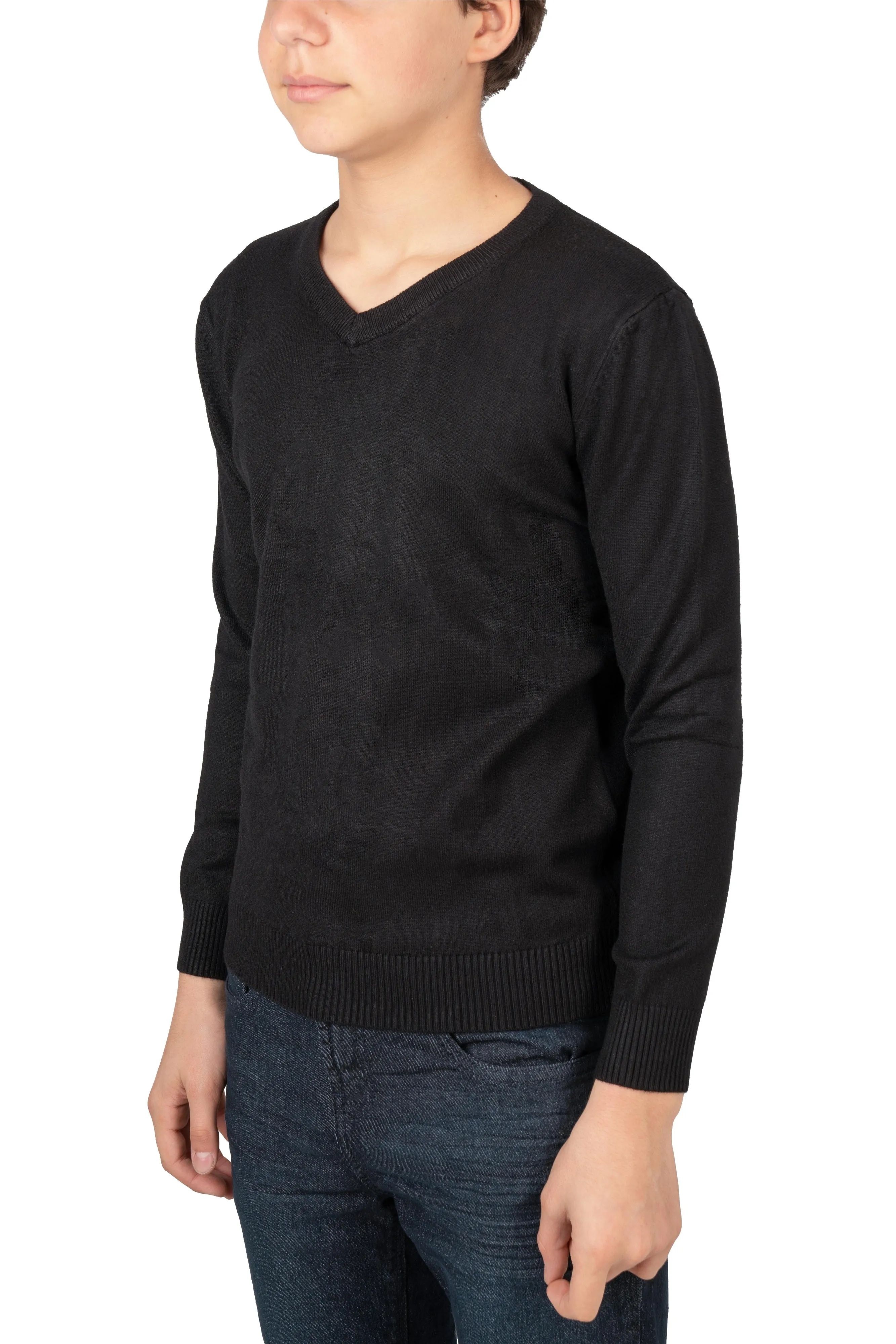 X RAY Boys and Kids Soft Slim Fit Middleweight Pullover Sweaters Basic V-Neck Sweater