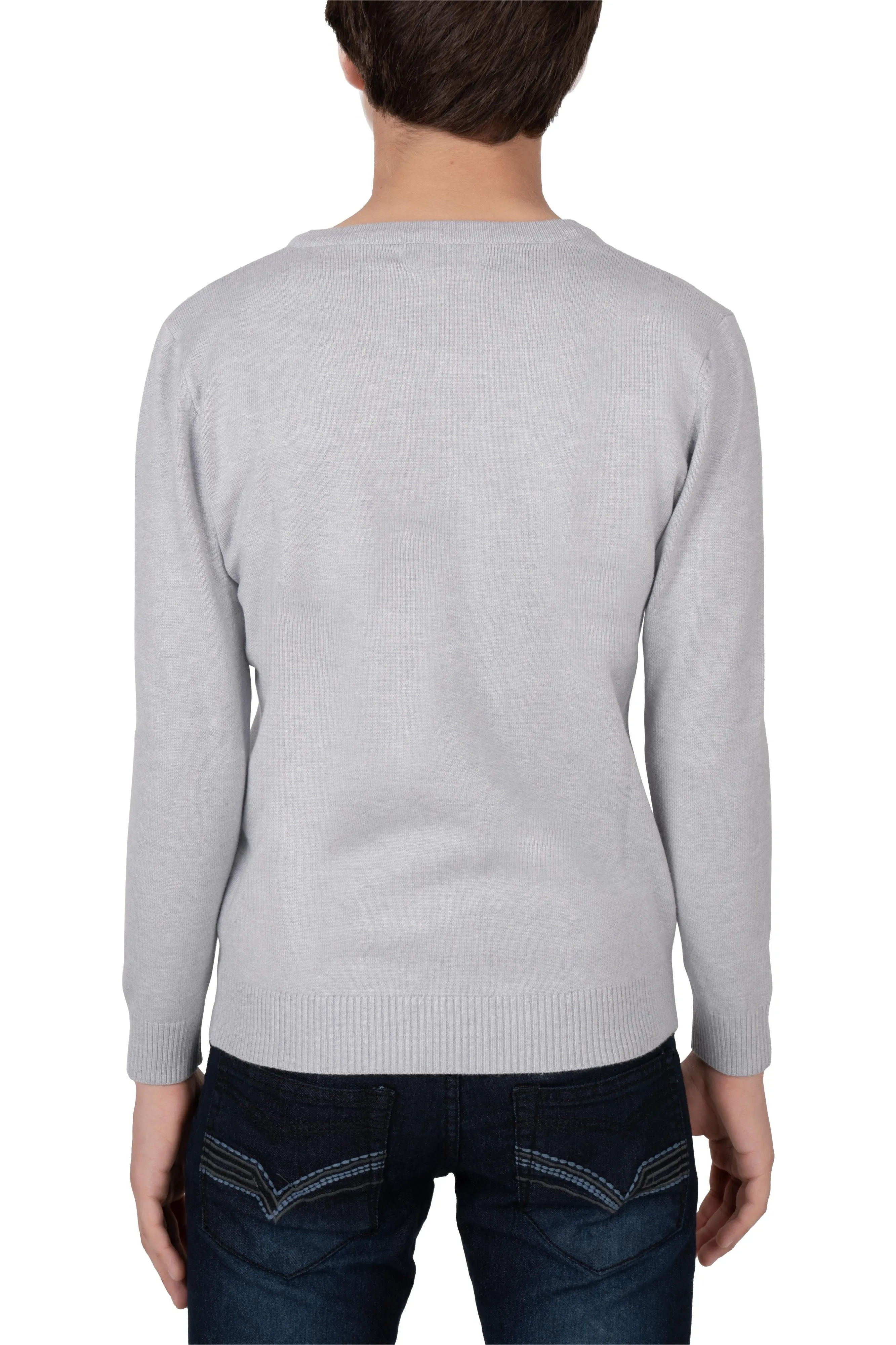 X RAY Boys and Kids Soft Slim Fit Middleweight Pullover Sweaters Basic V-Neck Sweater