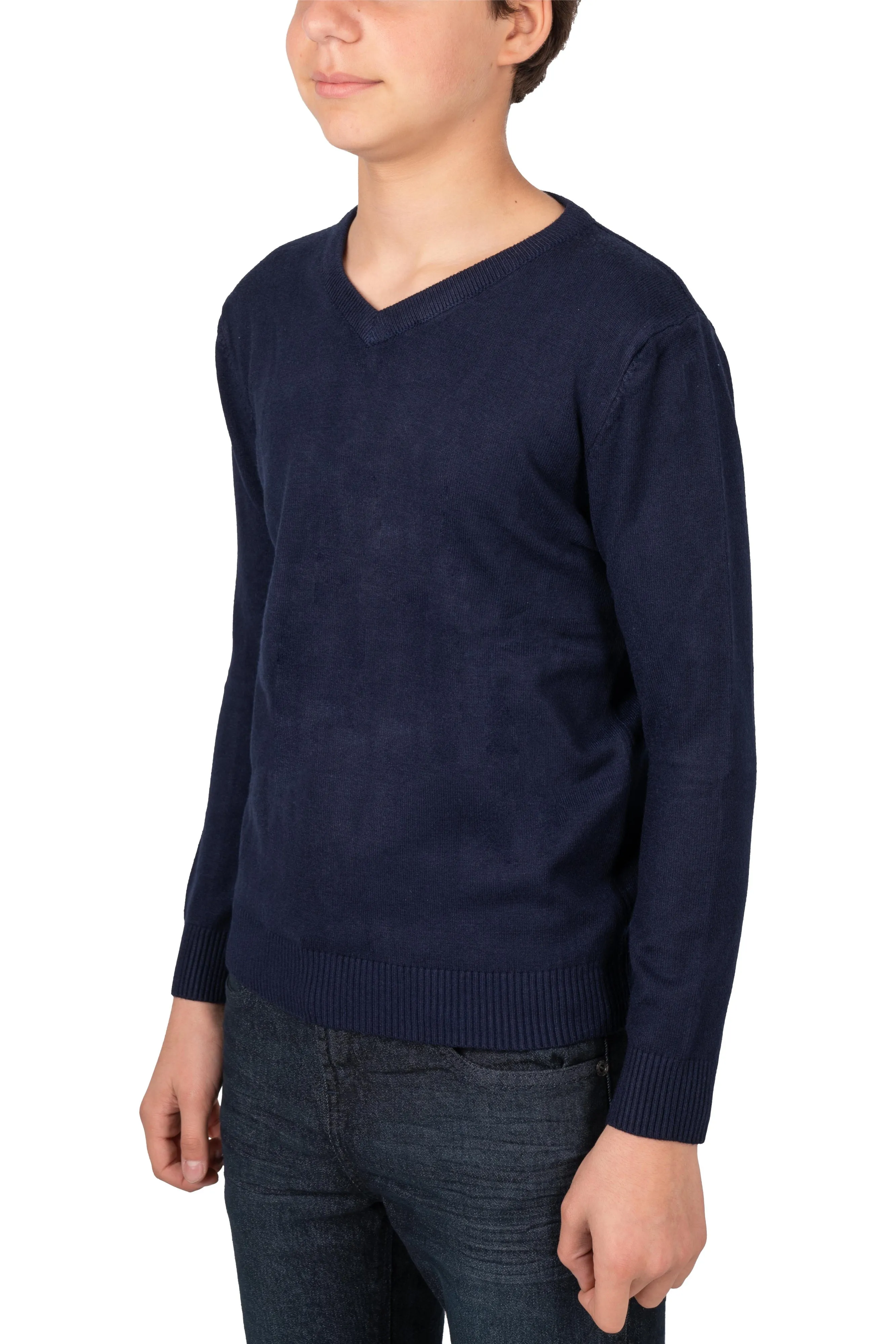 X RAY Boys and Kids Soft Slim Fit Middleweight Pullover Sweaters Basic V-Neck Sweater