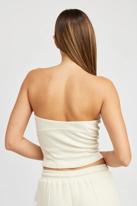 ZIP UP TUBE TOP